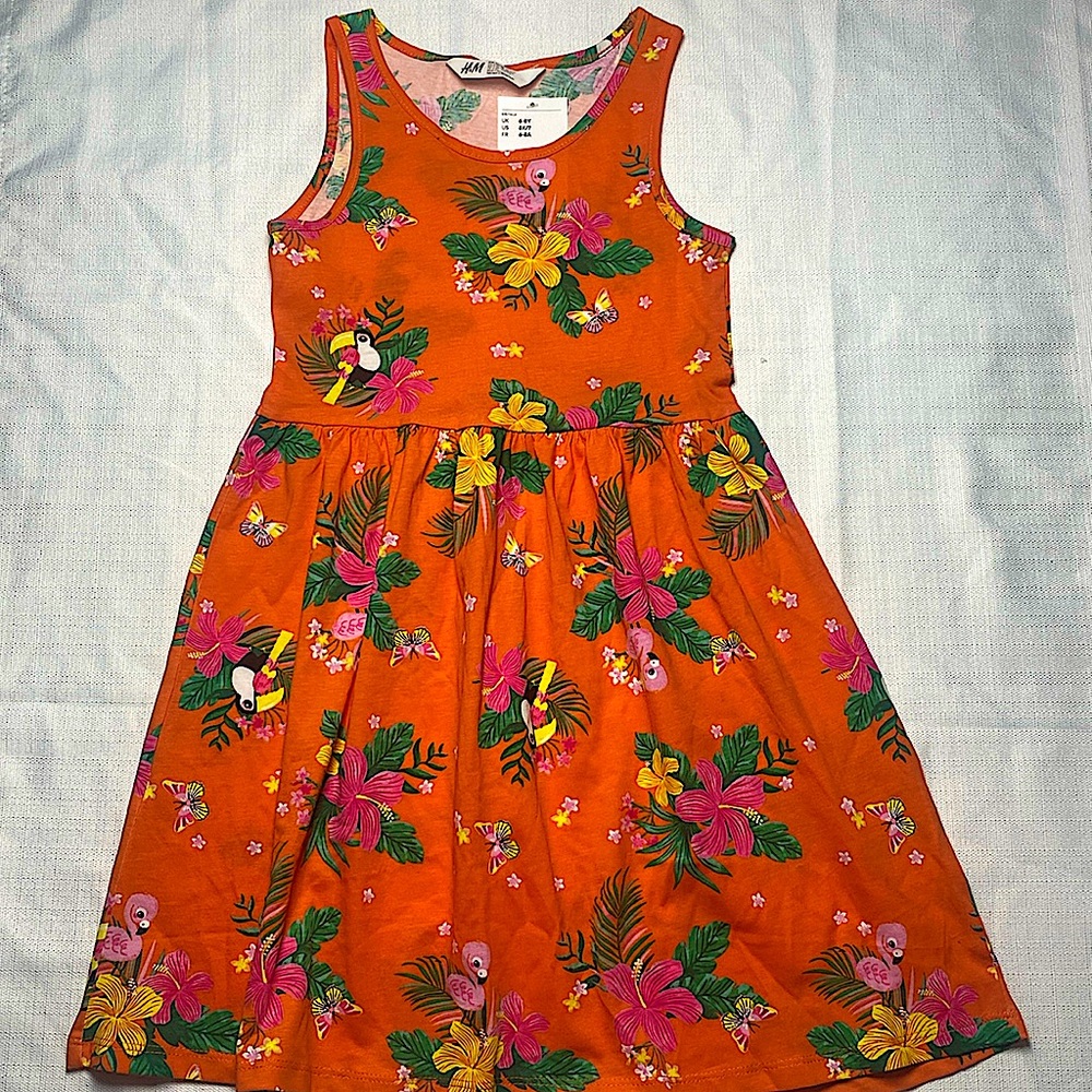 Girls orange Summer dress